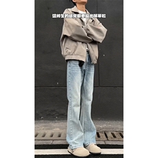 【现货】冰蓝色微喇基础百搭牛仔裤NZ06023P45，男装牛仔裤，星座1004（原星座815-3）