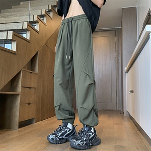 （抖音）凉感速干休闲裤褶皱束脚长裤CK999-特P35图片