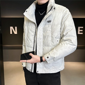 3777-M-3XL-P205标50绒店主风冬季渲染修身男士羽绒服外套男图片