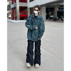 欧美高街牛仔外套男复古设计感宽松夹克衫春痞帅上衣JK08862-P60图片