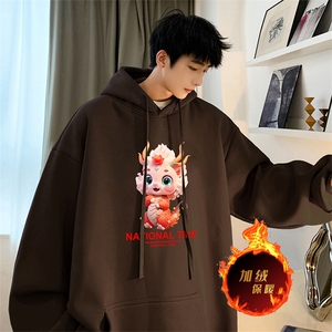 龙年卫衣 冬季美式加绒加厚卫衣外套DL1736常规特P35加绒特40图片