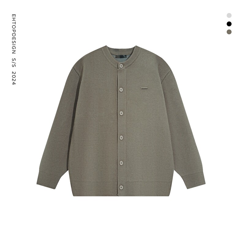 【有货】DF07-P78开衫毛衣男2025秋季新品北极绒宽松针织衫外套,男装针织衫/毛衣,星座603-2