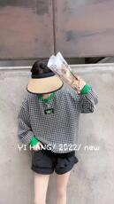 千鸟格复合卫衣，女装卫衣/绒衫，一杭