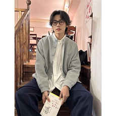 美式高街oversize纯色华夫格卫衣开衫外套男2025新款春秋韩系穿搭，男装夹克，星座506A