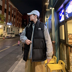 坎肩现货刺绣立领宽松外套马甲时尚男款韩版羽绒服拼接男女款，男装背心/马甲，星座301D-5(原星座1415）