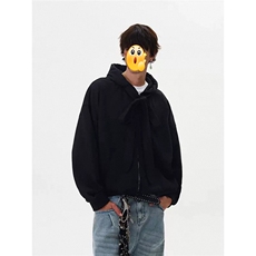 (网图慎用）420g重磅绑带设计连帽华棉卫衣外套男W5405-特P55控99，男装卫衣，电商A001-1