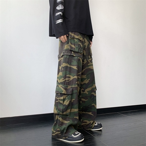 迷彩工装裤男春秋美式vibe裤子潮牌大码直筒裤 XZ514-2-K1556-P73图片