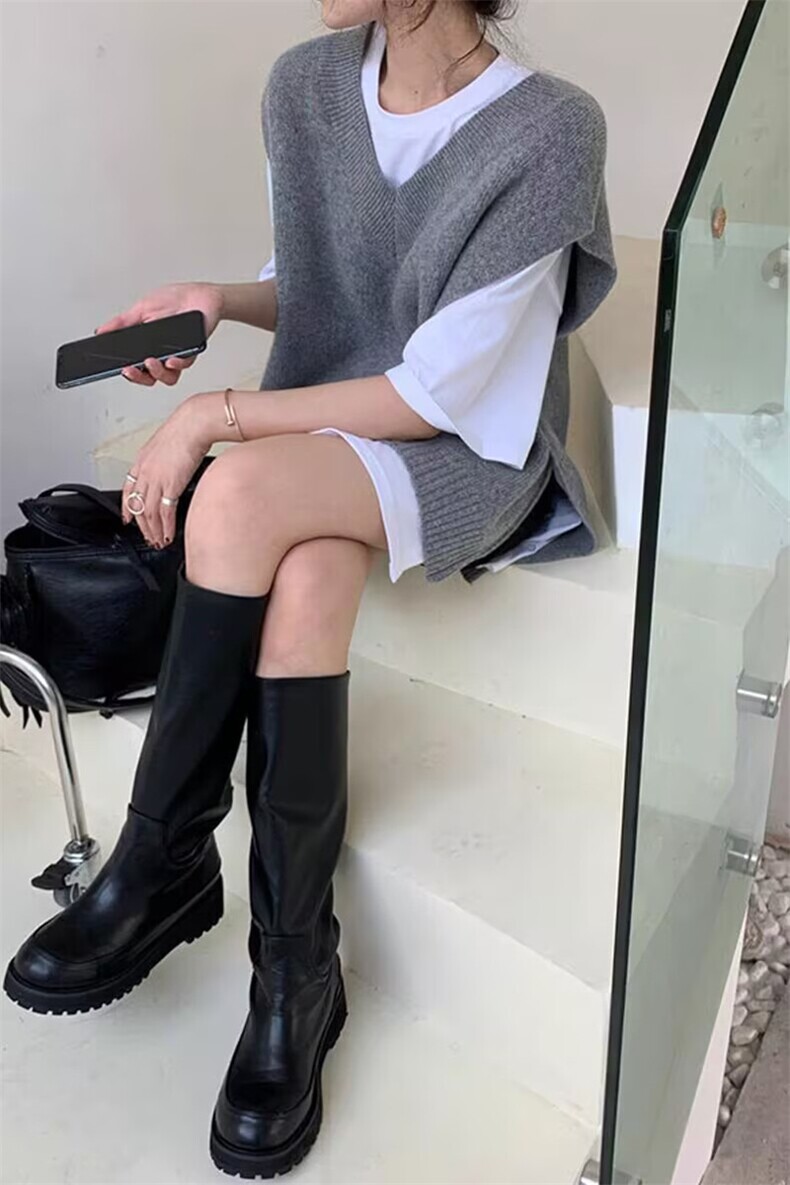 2025羊毛不规则马甲舒适百搭简约秋冬新款保暖软糯,女装羊毛衫,莺澜羊绒