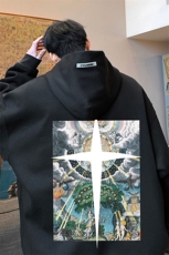 供抖音丶重磅高品棉350克排扣连帽十字卫衣LW6071-特p58控78，男装卫衣，星座508（原C305）