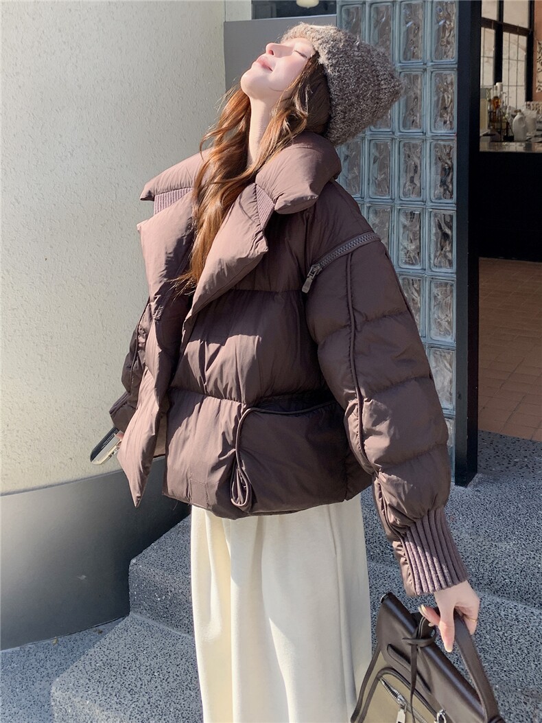 衣秀之家2319款短款大翻领加厚时尚羽绒服冬季保暖外套女,女装羽绒服,水衣源