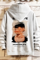 KS21213-P38连帽开衫卫衣男运动外套大码班服砖墙，男装卫衣，电商A040A