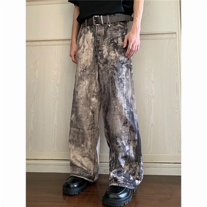 903-AK90 -特P70【98】S-3XL 泼墨涂鸦做旧牛仔裤！图片