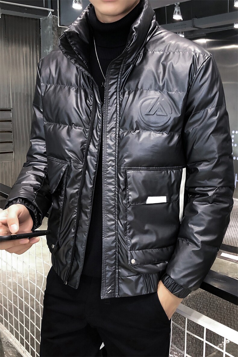 312A-9903-P1752025冬季新款时尚羽绒服韩版皮外套男80%白鸭绒A,男装羽绒服,星座312A-5