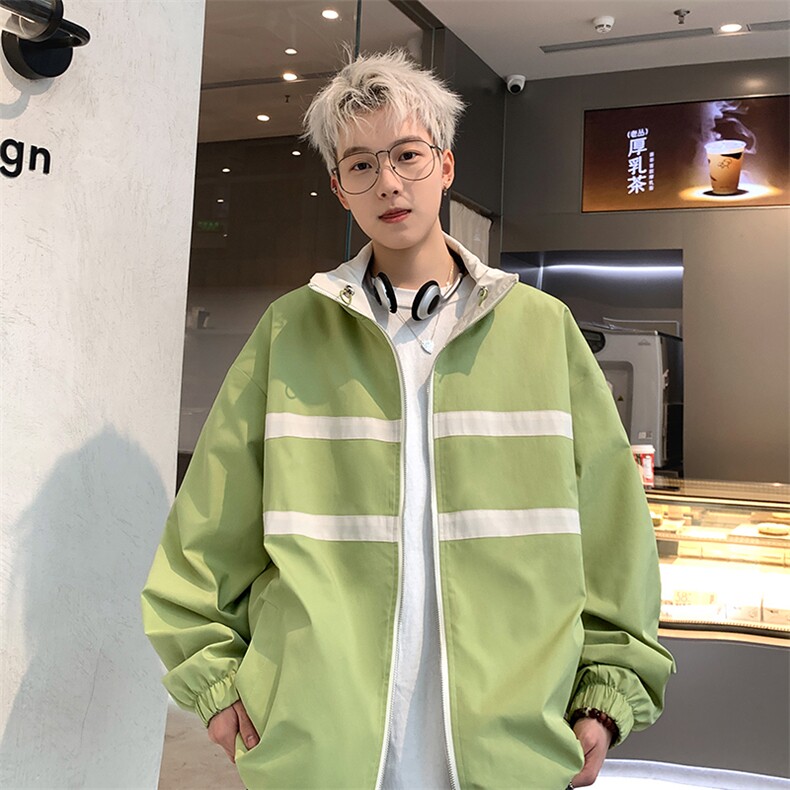 港风美式潮牌宽松百搭刺绣双面穿夹克男女XZ213-JK8865-P98控128,男装夹克,星座213