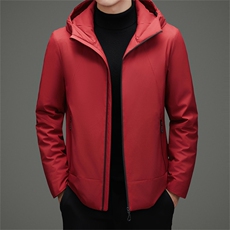 2025冬季新款男连帽轻薄羽绒服90绒子白鹅绒时尚休闲羽绒服外套，男装羽绒服，钱塘723