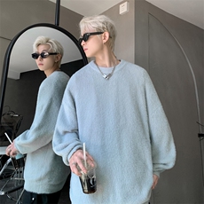 彷貂毛圆领针织衫毛衣男CP15-特P45，男装针织衫/毛衣，电商B371