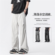 新款夏季工装长裤子男女港风潮流宽松直筒休闲长裤K0171-P35，男装工装外套，星座308B-2