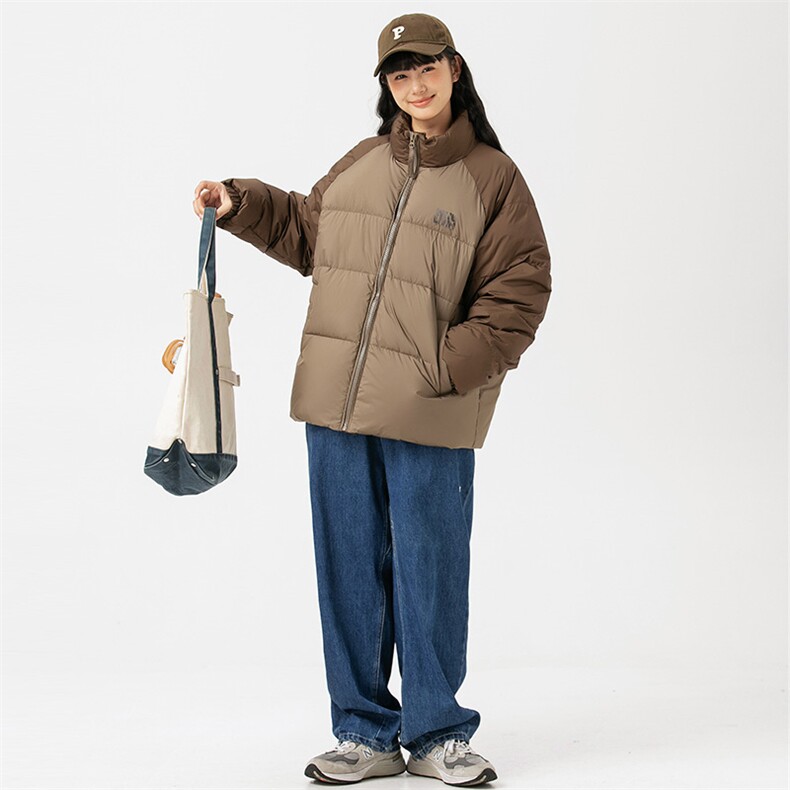 2026冬季新款男日系潮牌立领白鸭绒羽绒服拼色加厚外套YR20-F209,男装羽绒服,电商A101（原外27）