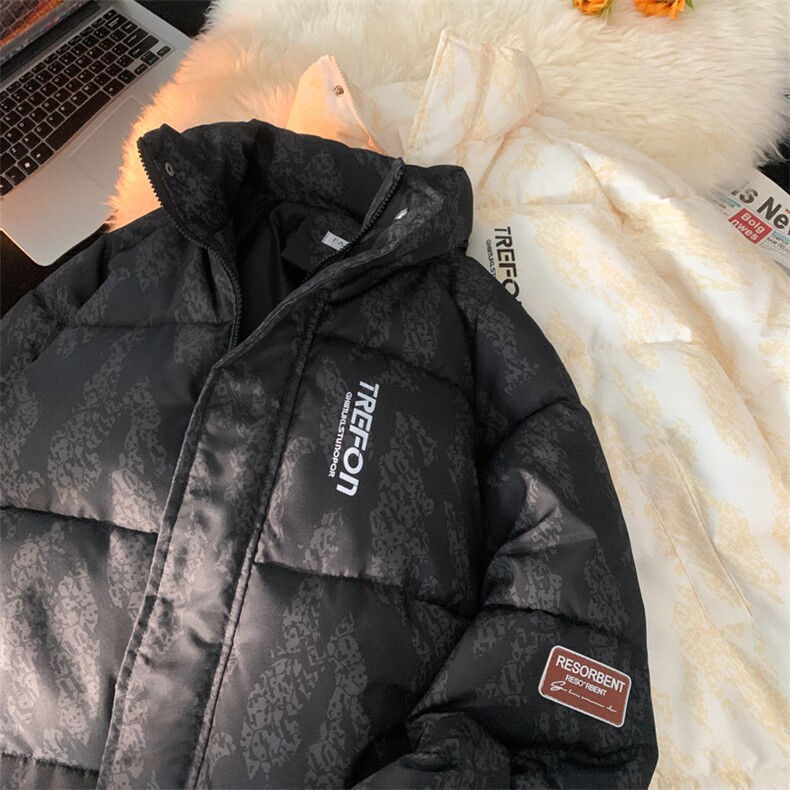 立领棉衣男女印花棉服新款冬装棉袄面包服外套3354-P70控108,男装棉衣,星座207