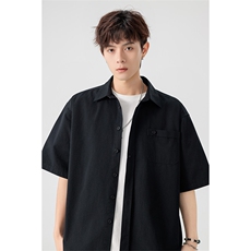 2026夏季新款纯棉翻领男宽松百搭衬衫CD5515-特P36建议零售价88，男装衬衫，电商A001-1