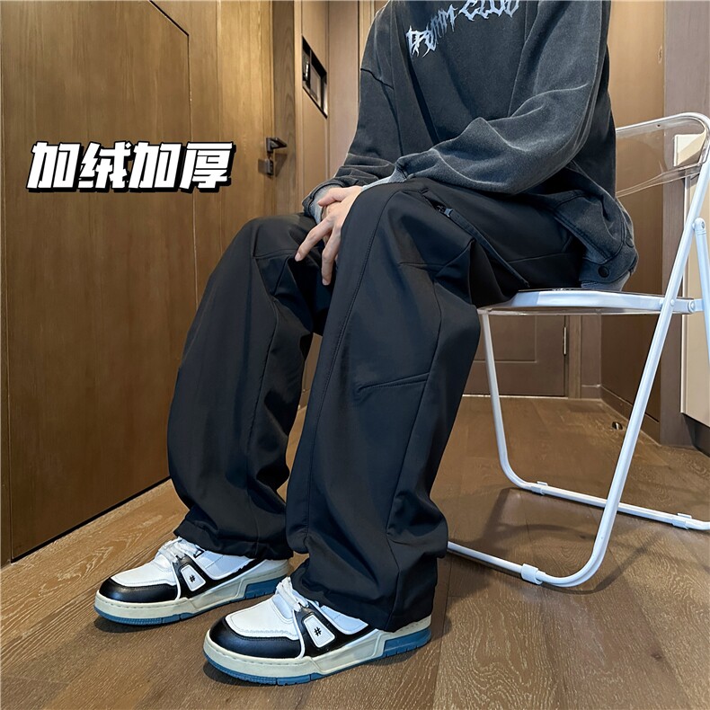A751-特P45加绒加厚防水冲锋裤保暖休闲裤冬季弯刀裤4,男装休闲裤,电商B335
