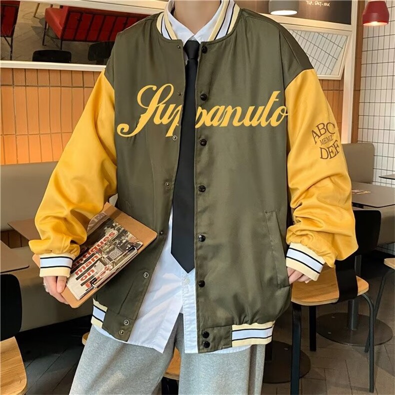 男秋季外套潮牌街头棒球服夹克外套双层J227P40,男装夹克,星座1116-2
