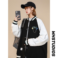 秋装新品潮韩版夹克棒球服男女2023中性风时尚刺绣外套8013-P95，男装夹克，电商A441-1