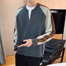 秋冬季外套男潮流韩版毛衣外穿针织衫男装开衫上衣DS842T，男装针织衫/毛衣，电商A102