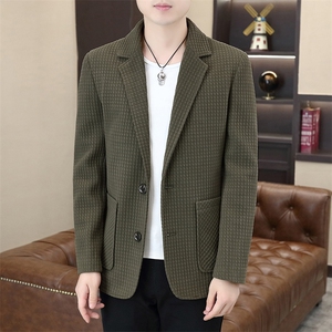 秋季新款男士商务休闲简约百搭高品质西装领夹克外套上衣7901P110图片