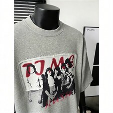 现货-原创-毛圈面料反拼印花短袖美式T恤宽松1016-1T340P37K68，男装T恤，星座1016-1（原电商B408-1）