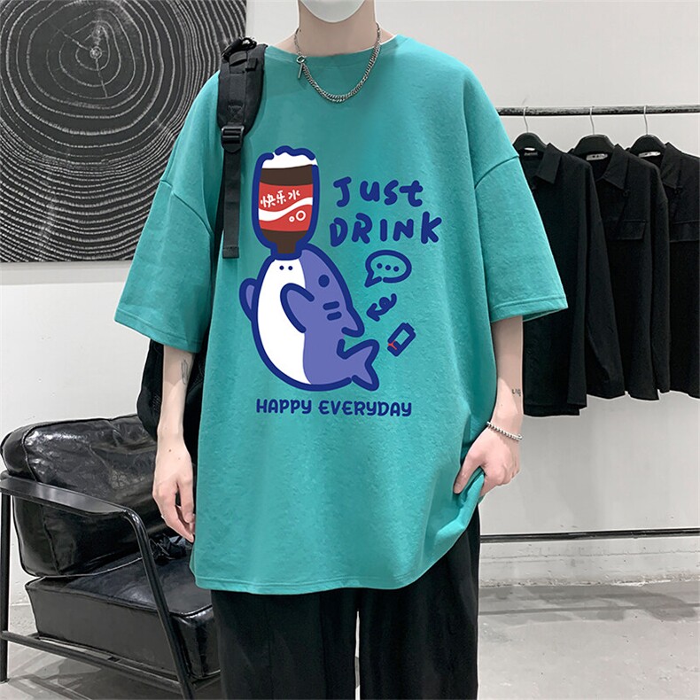 230g重磅纯棉短袖t恤男大码半袖半截袖 DX17450-P20图片