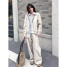 气质时尚潮流原宿慵懒文艺简约新款美式复古拼接哈灵顿夹克外套，男装夹克，星座506A