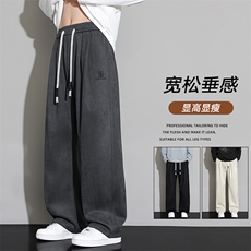 休闲裤男士秋季宽松运动卫裤新款青少年直筒显高长裤Z6912-P42，男装休闲裤，星座610（原A335）