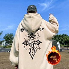 500克重磅秋冬美式加绒加厚卫衣外套DL1606常规特P35加绒特40，男装卫衣，电商A486