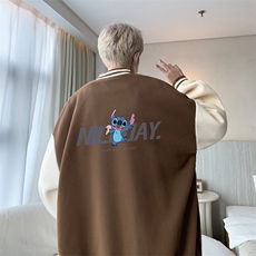 摇粒绒棒球服男大码开衫卫衣男夹克BF86173-P65，男装夹克，电商A040
