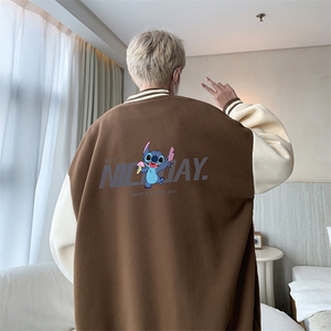 摇粒绒棒球服男大码开衫卫衣男夹克 BF86173-P65图片