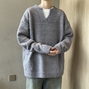 秋冬新款毛衣美式休闲慵懒风V领针织衫男MY05714-P50图片