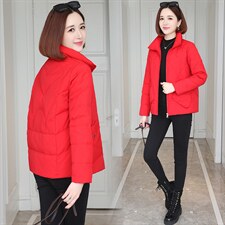 2022新款简约时尚立领棉服休闲百搭显瘦保暖外套，女装棉衣/棉服，婷思杰（原婷想服饰）