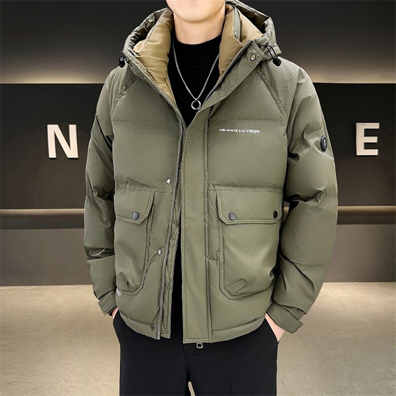 高品质立领拼接羽绒服男士冬季新款潮流帅气轻薄外套高品质男装，男装羽绒服，星座1013