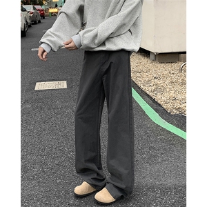 复古水洗牛仔裤男款简约宽松休闲百搭直筒裤图片