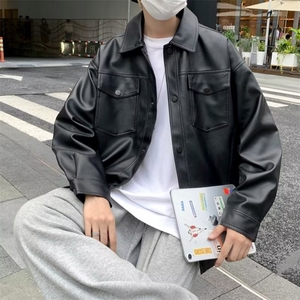 男秋季新款口袋皮衣夹克外套LW22P60图片