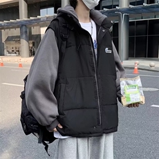 潮牌假两件连帽棉衣男冬季韩版ins潮流面包服棉袄上衣W6074-P75，男装棉衣，星座512-2