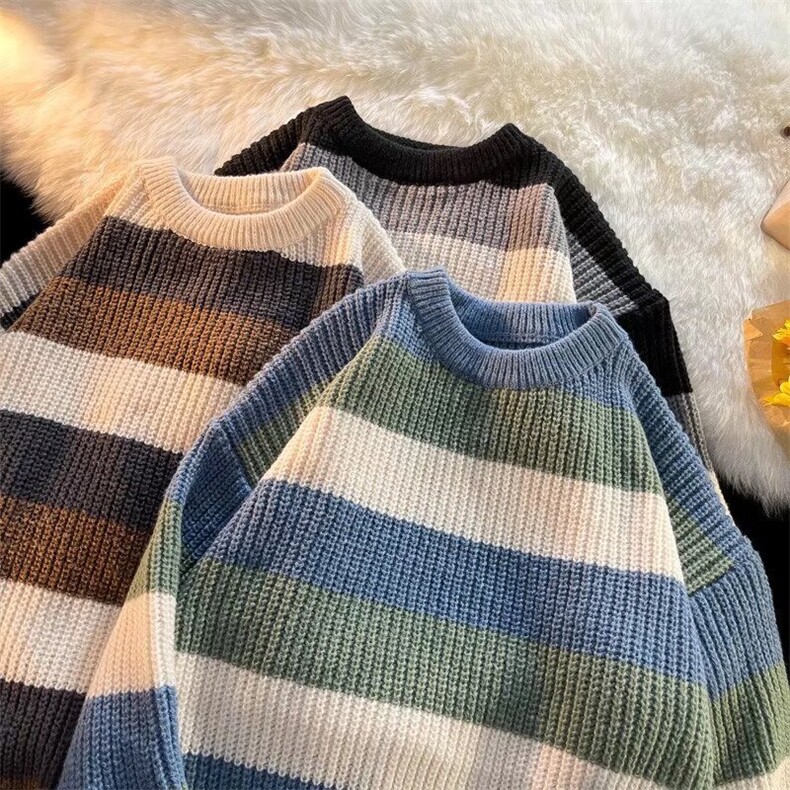 美式复古毛衣男秋冬季设计感小众慵懒风情侣ins风针织衫M426-p40,男装针织衫/毛衣,星座1008-2