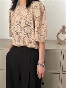 折肩 蕾丝特色T图片