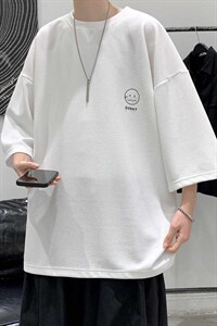 Q11072-P30 春夏季七分袖t恤男大码五分袖男短袖中袖   大皂风图片