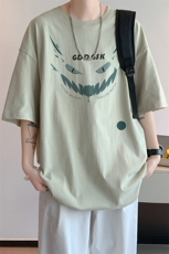 已注册/夏季内景新款宽松短袖T恤男潮港风休闲打底衫DT00572/P25，男装T恤，电商B316