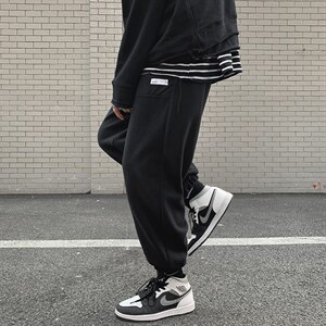 秋冬季裤男港风ins韩版潮流休闲直筒加绒宽松卫裤218-8KZD23P34,男装休闲裤,星座218-8