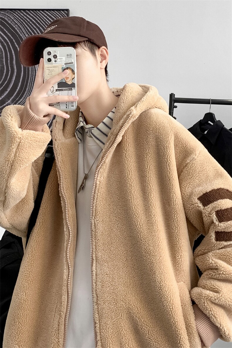 冬装青少年加绒加厚保暖棉衣百搭羊羔绒外套男女913-P105控价138,男装棉衣,电商A441-1
