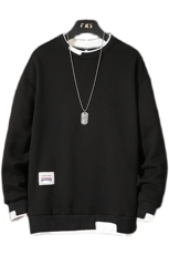 假两件卫衣男2021春秋新款圆领套头长袖打底衫潮D336-W322，男装卫衣，电商B226-2（原B217-2）
