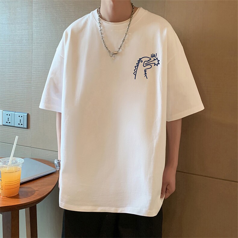 T739P26夏季新品港风高街美式短袖T恤宽松ins重磅纯棉体恤,男装T恤,星座304A